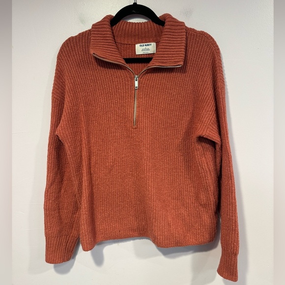 Old Navy Sweaters - Burnt orange Old Navy quarter zip sweater